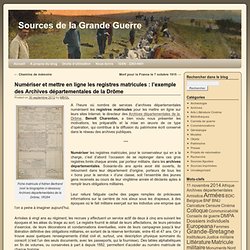 Numériser et mettre en ligne les registres matricules : l’exemple des Archives départementales de la Drôme