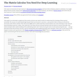 The matrix calculus you need for deep learning