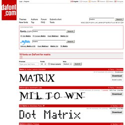 matrix - Search - dafont.com