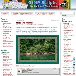 Mats and Frames – GIMP Scripts