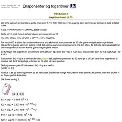 Mattehjelpen - Eksponenter og logaritmer - Intro 2
