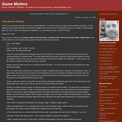 Game Matters: Auto-dynamic difficulty