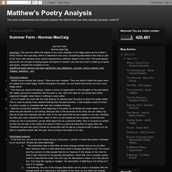 Matthew's Poetry Analysis: Summer Farm - Norman MacCaig