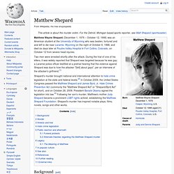 Matthew Shepard