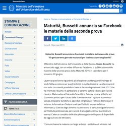 Maturità, Bussetti annuncia su Facebook le materie della seconda prova