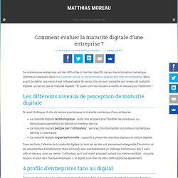 Comment évaluer la maturité digitale d’une entreprise ? - Matthias Moreau