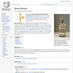 Mater Matuta - Wikipedia, la enciclopedia libre