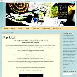 how to slip stitch