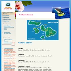 Maui Weather Today » Maui Weather Forecast