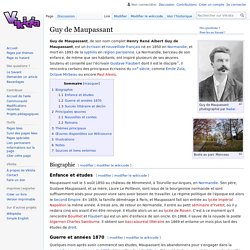 Vikidia - Guy de Maupassant