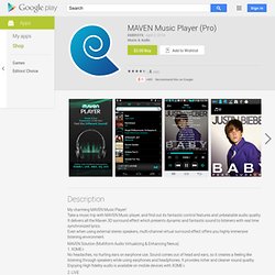 MAVEN Music Player (3D,Lyrics)