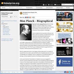 Max Planck - Biography
