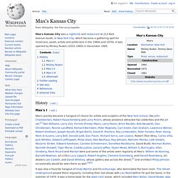 Max's Kansas City - Wikipedia