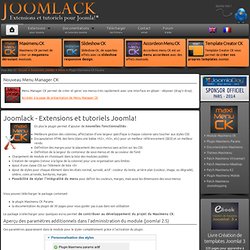 Démos d'extensions et tutoriels pour Joomla!