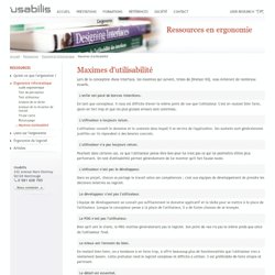 Maximes d'utilisabilité