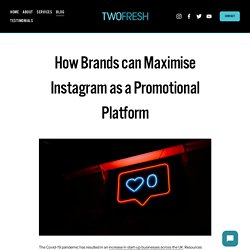 How Brands can Maximise Instagram as a Promotional Platform — Two Fresh