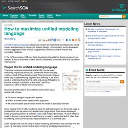 How to maximize unified modeling language