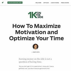 Optimize time managment from Ramit
