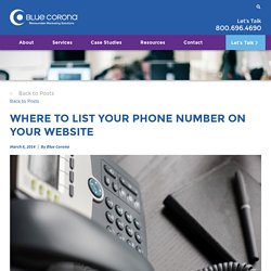 Best Practices for Website Phone Numbers