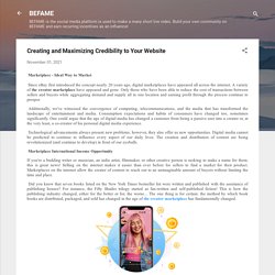 Creating and Maximizing Credibility to Your Website