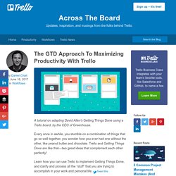 The GTD Approach To Maximizing Productivity With Trello