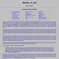 Maxims of Law