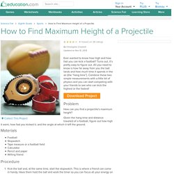 How to Find Maximum Height of a Projectile