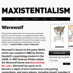 Werewolf Game!