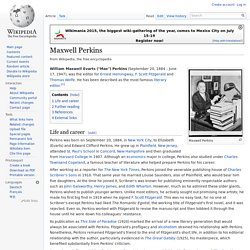 Maxwell Perkins - Wikipedia, the free encyclopedia