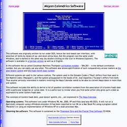Mayan Calendrics Software