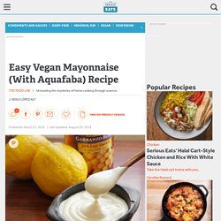 Easy Vegan Mayonnaise (With Aquafaba) Recipe