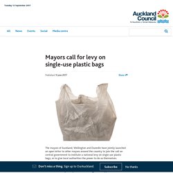 Mayors call for levy on single-use plastic bags