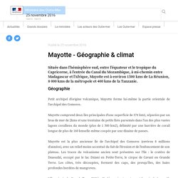 Mayotte - Géographie & climat