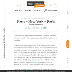 Paris - New York - Paris par Jeanne Mazabraud, histoire jeunesse en ligne - Short Édition