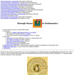 Mazes and Mathematics