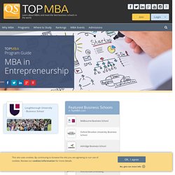 MBA in Entrepreneurship