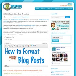 How to format blog posts