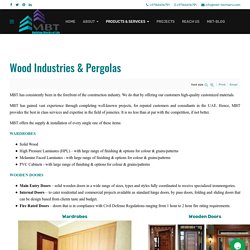 MBT - Wood Industries and Pergolas