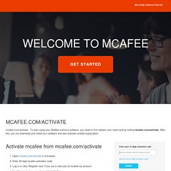 Mcafee activate