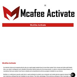 Mcafee Account Login