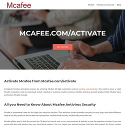 mcafee.com/activate