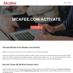 enter mcafee activation code