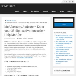 McAfee.com/Activate - Enter your 25-digit activation code - McAfee Help