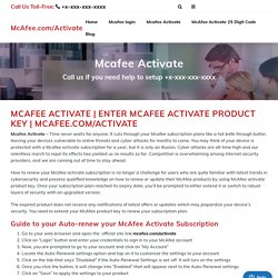 Mcafee.com/activate - Install McAfee - McAfee Activate With Product key