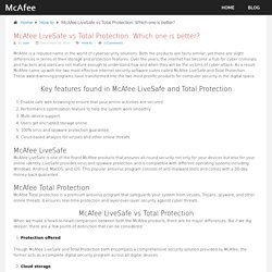 McAfee LiveSafe vs Total Protection: Which one is better?