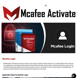 Mcafee Login