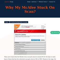 Why My McAfee Stuck On Scan