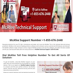 McAfee Support Number +1-855-676-2448 USA