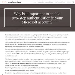 mcafeesactivate - Account Live Password Reset