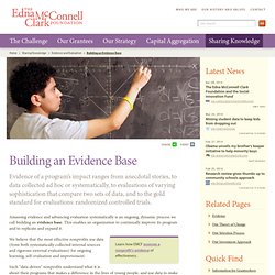 Edna McConnell Clark Foundation : Building an Evidence Base